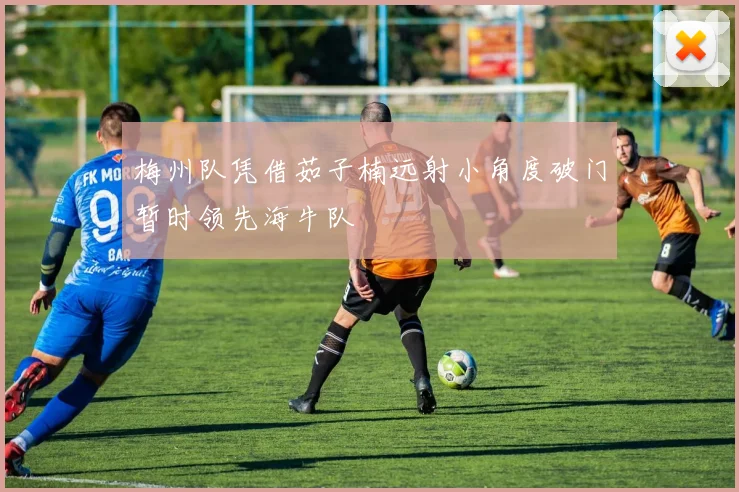 梅州队凭借茹子楠远射小角度破门暂时领先海牛队